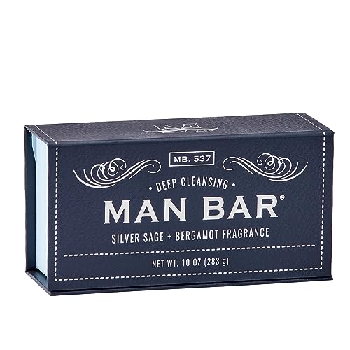 San Francisco Soap Company Silver Sage And Bergamot Fragrance Man Bar - Deep Cleansing - No Harmful Chemicals - Good for all Skin Types - Made in the Beauty & Personal Care San Francisco Soap Company
