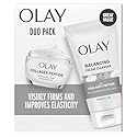 Olay Collagen Peptide Duo Pack, Balancing Cream Face Wash, Fragrance-Free, 5.0 fl oz, Moisturizing Cream Moisturizer, Fragrance-Free, 1.7 oz Beauty & Personal Care Olay