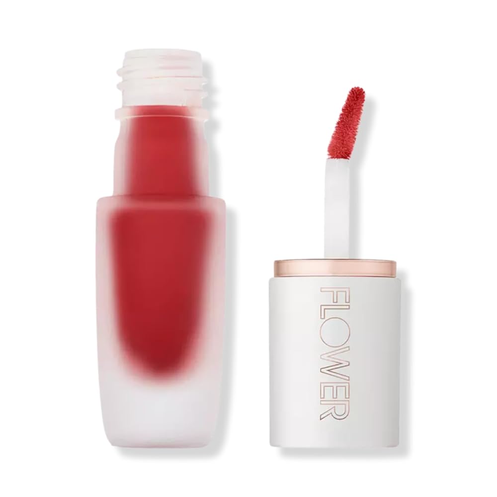 FLOWER BEAUTY By Drew Barrymore Perfect Pout Lip Color - Soft Matte Finish - Liquid Lipstick - Comfortable + Lightweight Feel (Icon) Beauty & Personal Care FLOWER