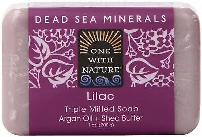 One With Nature Dead Sea Bar Soap Lilac 7 Oz Beauty & Personal Care One With Nature
