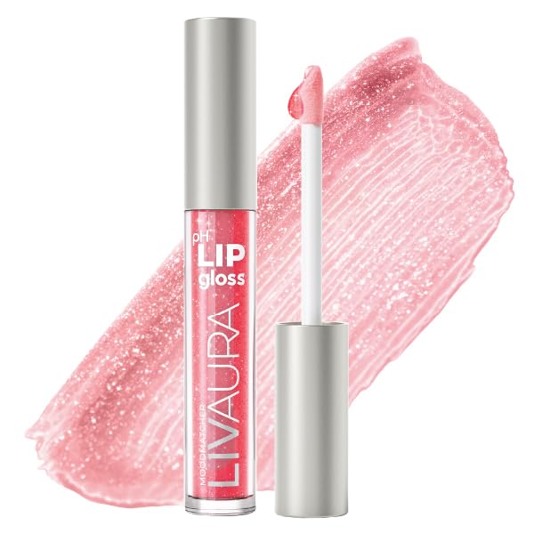 LIVAURA Shimmer Lip Gloss pH Activated, Glitter Lip Gloss for Women, Glossy, Shiny, Sparkly LipGloss, High-Shine Glittery Lipstick, Glimmer Sparkle Beauty & Personal Care LIVAURA