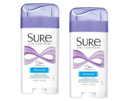 Sure Original Solid Anti Perspirant and Deodorant, Regular Scent, 2.7-Ounces (Pack of 2) Beauty and Personal Care Sure