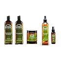 Organic Post-Treatment Maintenance Keratin Set (Shampoo 16oz, Conditioner 16oz, Mask 8oz, Leave-In Spray 8oz, Argan Oil 2oz) - Salt & Sulfate Free Beauty & Personal Care KERARGANIC