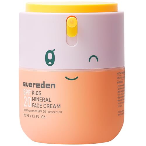 Evereden Kids Mineral Face Cream SPF 20 | Dermatologist-Tested, Moisturizer with Vitamin B5 & Zinc Oxide | Fragrance-Free, Clean, Vegan, No Beauty and Personal Care Evereden Default Title