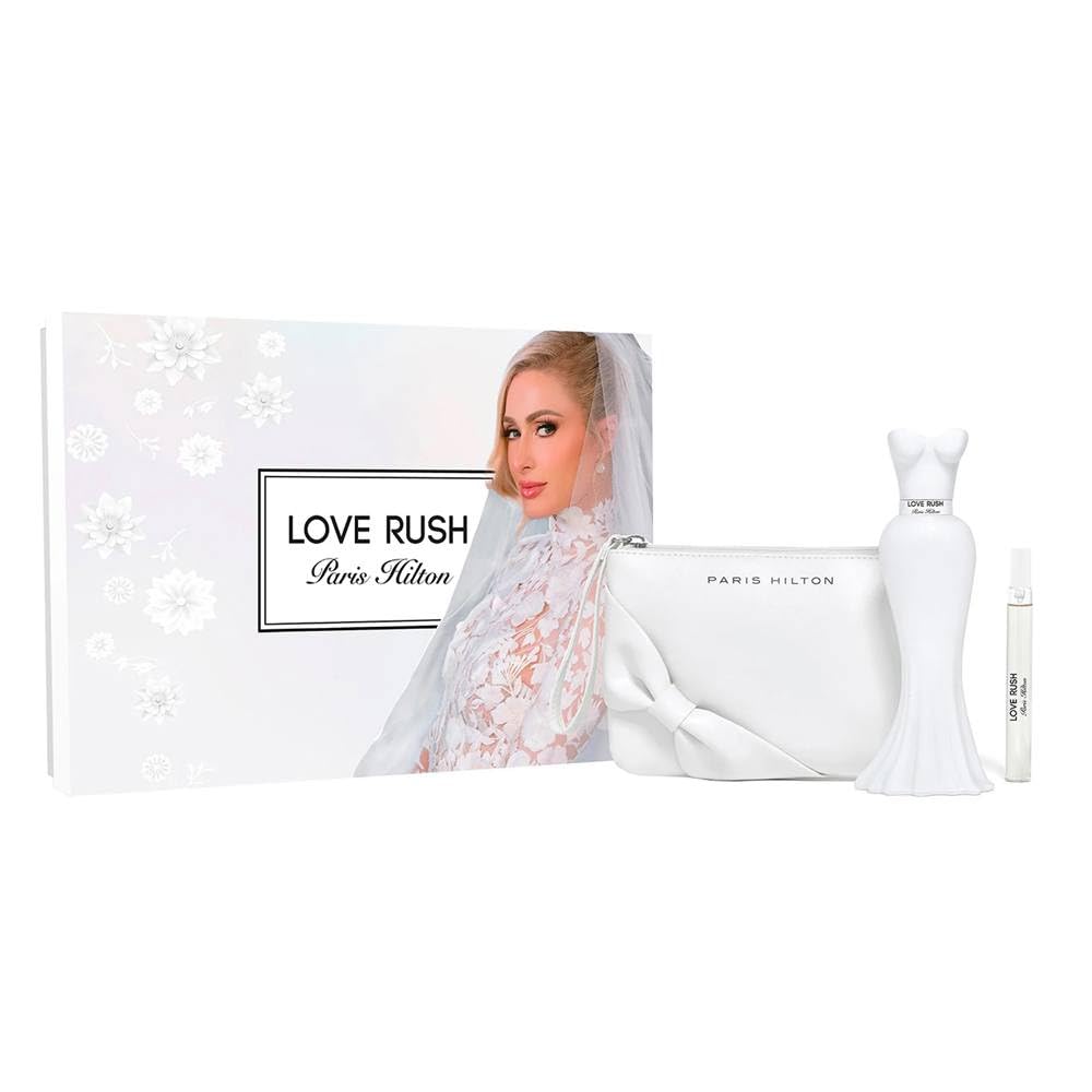 Love Rush by Paris Hilton for Women - 3 Pc Gift Set 3.4oz EDP Spray, 0.33oz EDP Spray, Pouch Beauty & Personal Care Paris Hilton