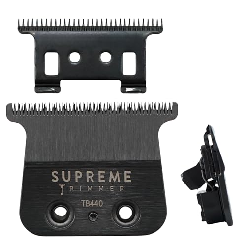Supreme Trimmer Replacement Standard Tooth T-Blade TB440 - 0 Gap Adjustable, DLC Coated Stainless Steel Trimmer Blade for Recharge ST777 Beauty and Personal Care Supreme Trimmer