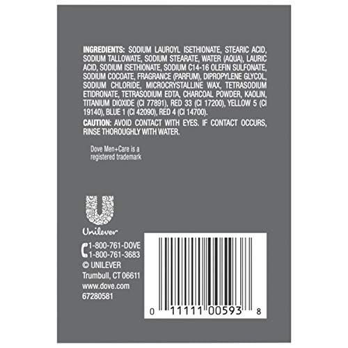 Dove Men+Care Elements Body and Face Bar Charcoal + Clay 4 oz, 4 Bar Beauty & Personal Care Dove