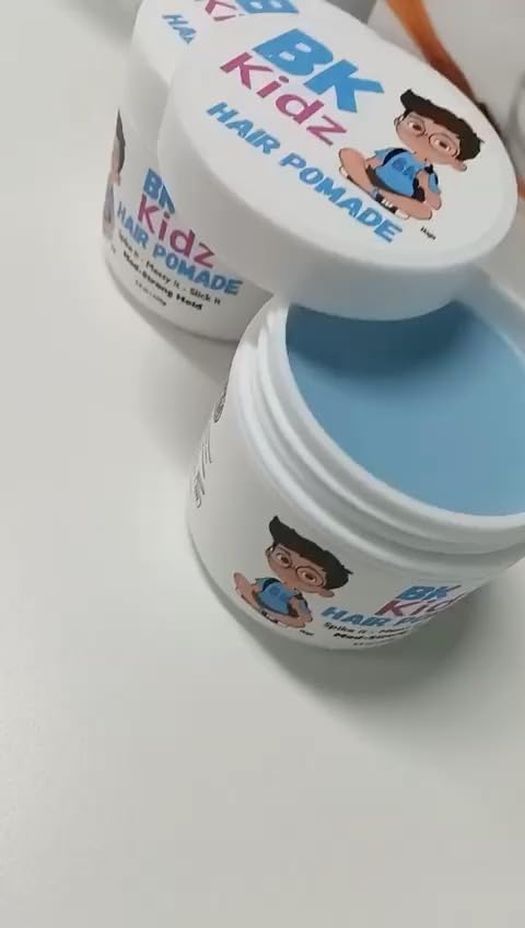 Boys Hair Pomade BK Kidz 3.5 oz - Strong Hold Gentle Formula for Kids Toddlers, Water-Based Easy Washout, Long-Lasting Styling Beauty & Personal Care Bonsai Kids Hair Care