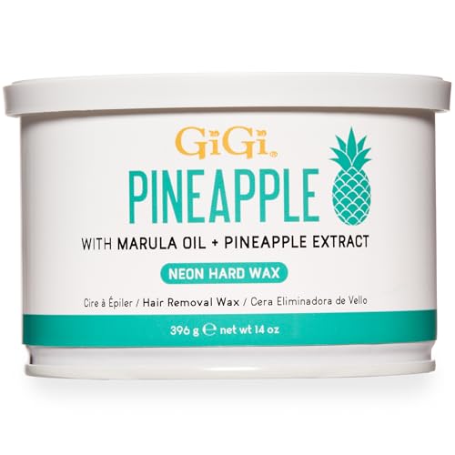 Gigi Neon Hard Wax - Pineapple, Stripless Wax for Hair Removal, Ideal for Sensitive Skin, 14 Oz Beauty and Personal Care GIGI