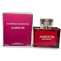 United Scents AMOUR Eau de Parfum, Women's Fragrance with Black Currant, Mandarin Orange, Bergamot Notes, Red Glass Bottle, 3.4 Fl Oz Beauty & Personal Care United Scents