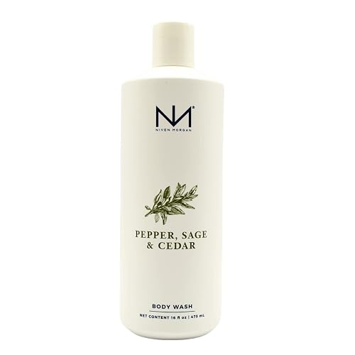 Niven Morgan Pepper, Sage and Cedar Body Wash 16 fl oz 473 ml Beauty & Personal Care Niven Morgan