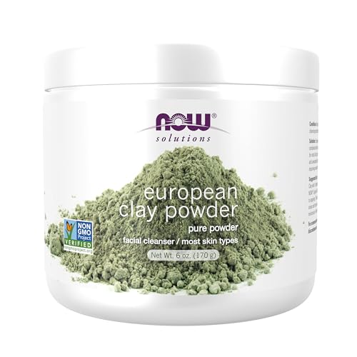 NOW Solutions, European Clay Powder, Pure Powder for a Detox Facial Cleansing Mask, 6-Ounce Beauty & Personal Care NOW Foods