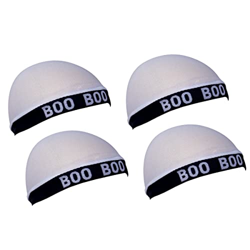 Dream World Boo Boo Deluxe Luxury Stocking Wave Cap (4 Packs)-Wire Elastic Band-White Beauty and Personal Care Dream World