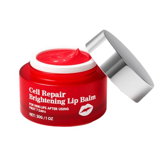 NovacaraX Cell Repair Brightening Lip Balm, Fades Lip Pigmentation, Softens Dark Lips, Moisturizing and Plumping, Glossy Finish, 1 oz (1 pcs) Beauty and Personal Care NovacaraX