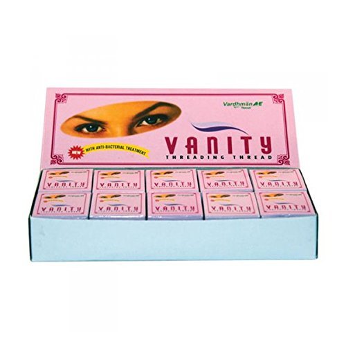 vardhaman Art Indo 10 Spool Vanity Eyebrow Cotton Threading Threads Antiseptic Facial Hair Remover Beauty and Personal Care vardhaman