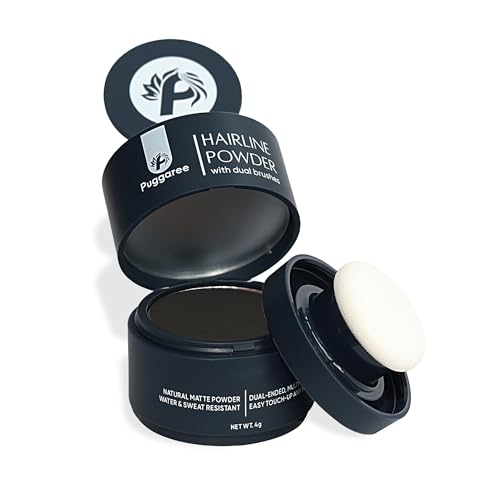 Puggaree Hairline Powder - Root Touch Up Hair Color for Gray Coverage, Bald Spot Concealer Hair Powder for Women & Men, Long-Lasting Root Cover Beauty & Personal Care Puggaree