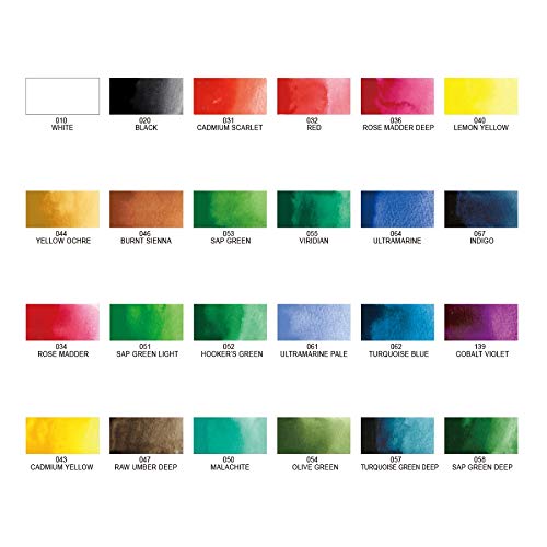 Kuretake GANSAI TAMBI Watercolor Paint Set 24 Colors, Professional-quality art supplies for artists adult painting aketching, Non-Toxic, Made in Japan Beauty & Personal Care Kuretake