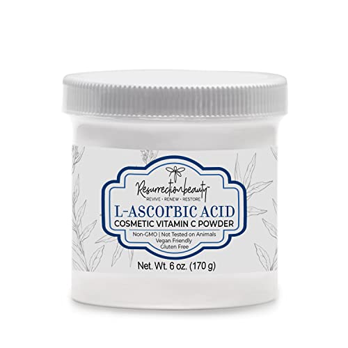 100% Pure L-Ascorbic Acid (Cosmetic Vitamin C Powder for Face) to Make Your Own Premium Beauty Serum, Skincare Mask Treatment, Hyaluronic Serums Beauty & Personal Care RESURRECTIONbeauty