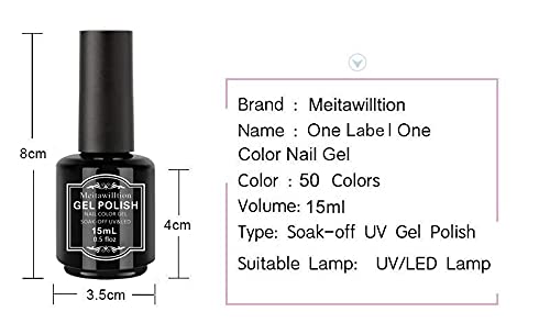 Meitawill Gel Nail Polish - 15ml Eggshell Gel Polish, Soak Off, Ideal For Salon & DIY Beauty & Personal Care Meitawilltion