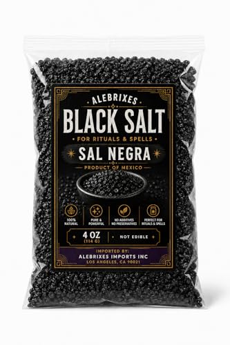 Alebrixes - Black Salt 4 Oz (114 g) - Black Salt For Protection Rituals - Sal Negra para Rituales de Proteccion - Witches & Wiccan Witchcraft Supplies Beauty and Personal Care ALEBRIXES
