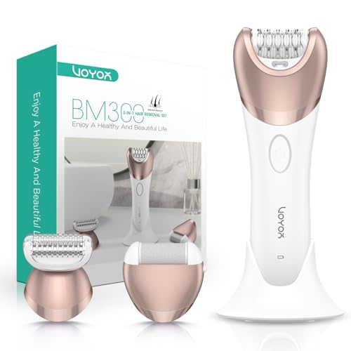 VOYOR Epilator for Women, 3 in 1 Epilator Hair Removal for Women, Epilators Hair Remover for Leg Arm with 30 Tweezers, Rechargeable & Cordless Beauty and Personal Care VOYOR