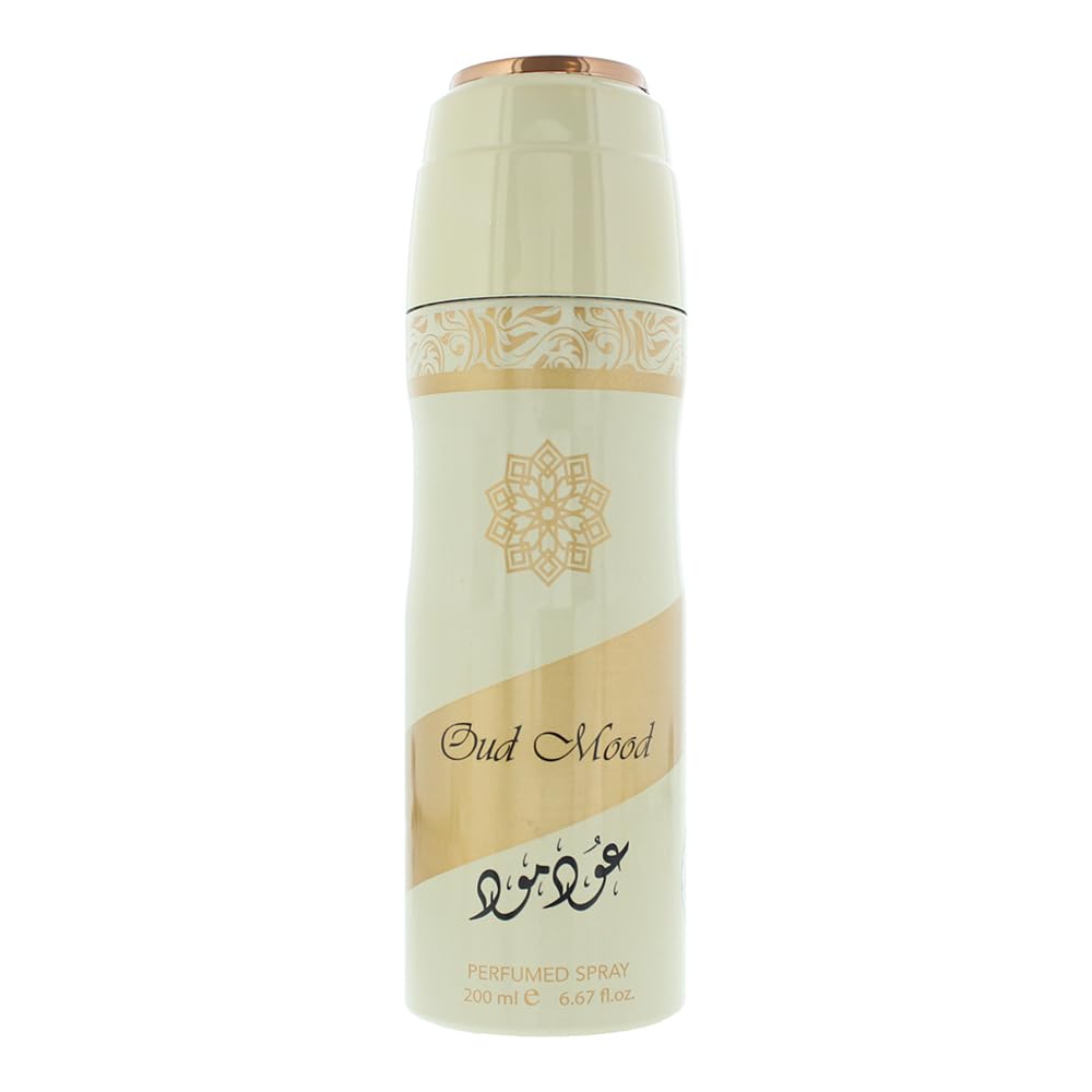 Lattafa Oud Mood Perfumed Deodorant Spray, 6.67 Ounce (Unisex) Beauty and Personal Care Lattafa