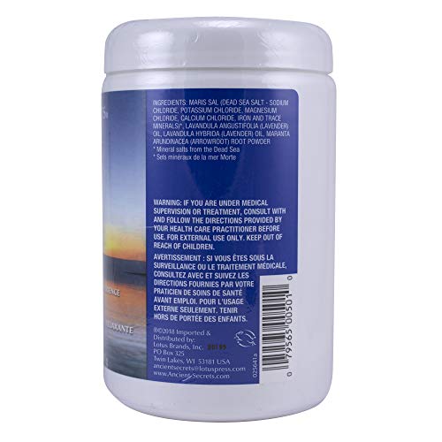 Ancient Secrets Mineral Baths, Aromatherapy Dead Sea, Lavender, 32 oz (2 Lbs) 908 G (Pack of 2) Beauty & Personal Care ANCIENT SECRETS