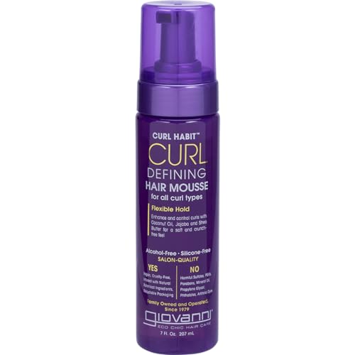 GIOVANNI Curl Defining Hair Mousse - Mousse for Curly Hair, Volumizing Hair Foam for Women & Men, Foaming Texture for Curls & Wavy Hair, Alcohol Free Beauty & Personal Care GIOVANNI