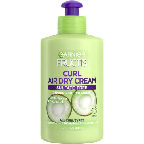Garnier Hair Care Fructis Curl Nourish Shampoo, Conditioner, and Butter Cream Leave In Conditioner, For 24 Hour Frizz Control, Intense Moisture