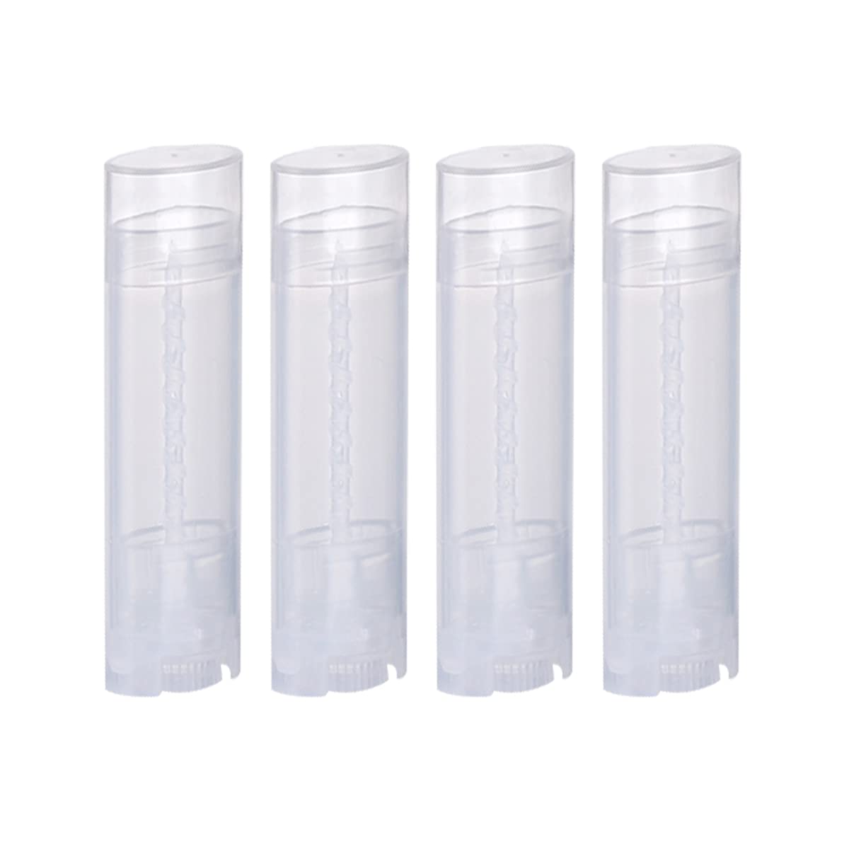 Ewanda store 5ml Oval Lip Balm Tubes,100PCS Plastic Clear Empty Oval Oval Deodorant Containers Lip Gloss Container Holder With Caps Beauty and Personal Care Ewanda store