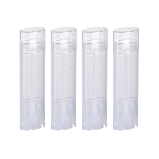 Ewanda store 5ml Oval Lip Balm Tubes,100PCS Plastic Clear Empty Oval Oval Deodorant Containers Lip Gloss Container Holder With Caps Beauty and Personal Care Ewanda store