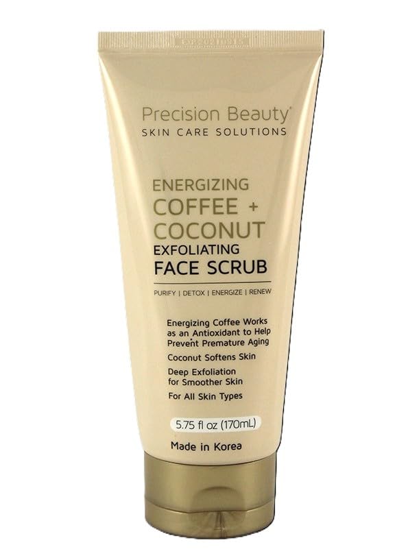 Precision Beauty Coffee and Coconut Face Scrub, Exfoliating, 5.75 fl oz Beauty & Personal Care Precision Beauty