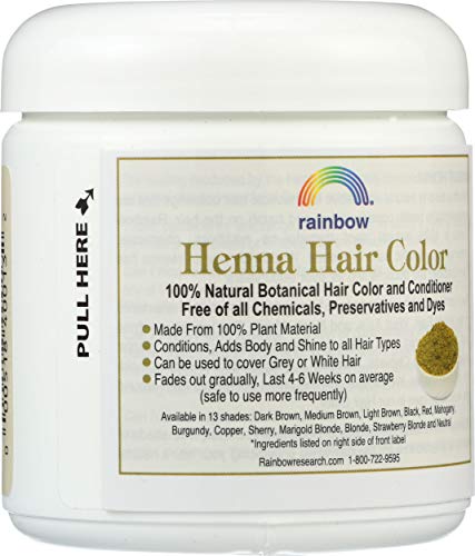 Rainbow Research Henna Hair Color and Conditioner Persian Light Brown, 4 Ounce Beauty & Personal Care Rainbow Research