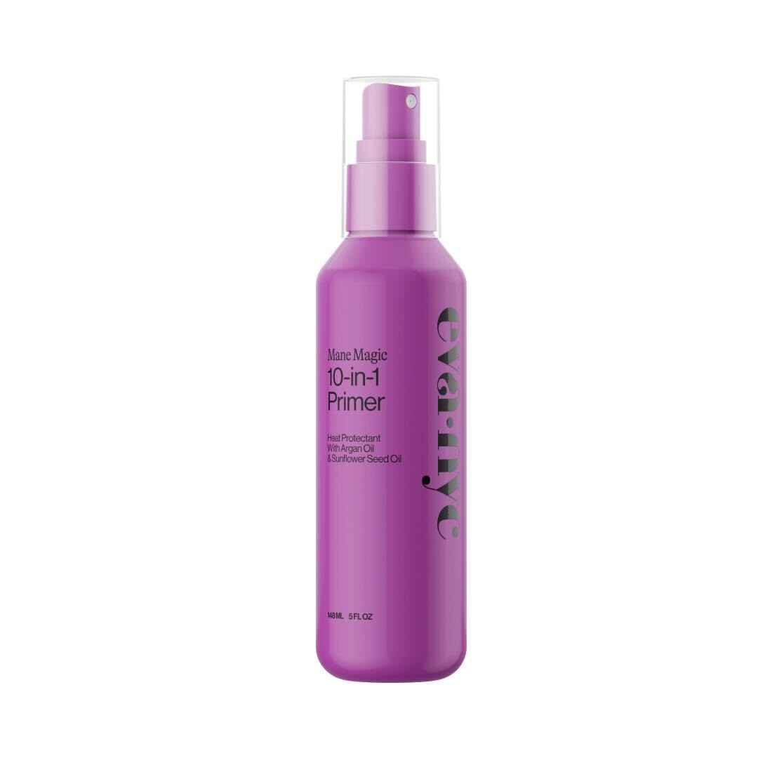 Eva NYC Mane Magic 10-in-1 Heat Protectant - Anti-Frizz Heat Protection Spray - Sunflower + Argan Oil - Blow Dry Spray + Detangler for Medium + Thick Beauty & Personal Care EVA·NYC