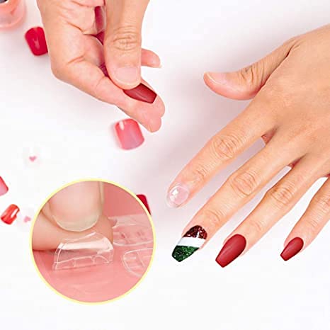 Kalolary 480PCS Double-Sided Nail Adhesive Tabs, Transparent Flexible Jelly Gel Tape for Nail Art, Suitable for Professional or Home Use Beauty & Personal Care Kalolary