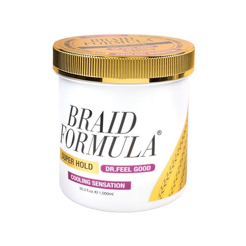Braid Formula Dr. Feel Good Super Hold, 35.2 fl.oz. | Tea Tree Infused to give Cooling Sensation, Smoothing with High Shine, Long Lasting Hold, Great Beauty & Personal Care EBIN NEW YORK