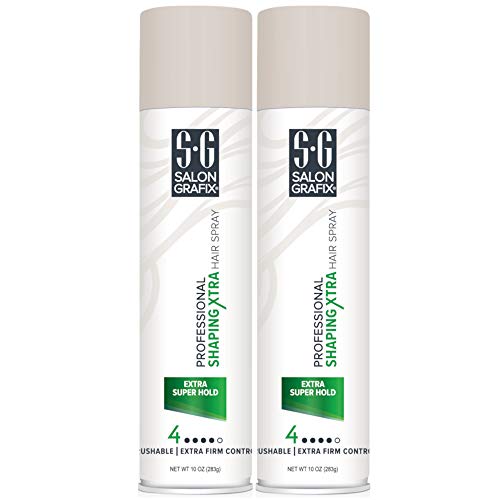Salon Grafix Hairspray Shaping Extra Super Hold 10 Ounce (295ml) (2 Pack) Beauty & Personal Care Salon Grafix