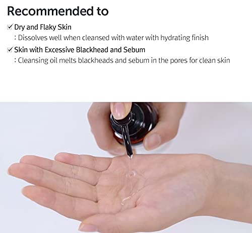 [DearKlairs] Gentle Black Cleansing Oil 5.07 Oz | Composed of natural Vegan. Bean, Sesame, Black Currant Seed oil for gentle, non-irritating cleanser Beauty & Personal Care DearKlairs