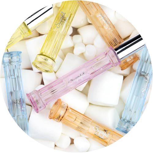 Michel Germain Sugarful Eau de Parfum Rollerball Travel Fragrance Spray, Top Notes of Wild Strawberry, Playful Pink Cotton Candy, Pink Peony Light Beauty & Personal Care Michel Germain