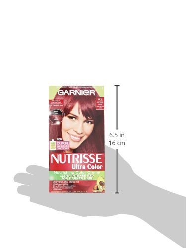 Garnier Nutrisse Ultra Color Nourishing Permanent Hair Color Cream, R3 Light Intense Auburn (1 Kit) Red Hair Dye (Packaging May Vary) Beauty & Personal Care Garnier