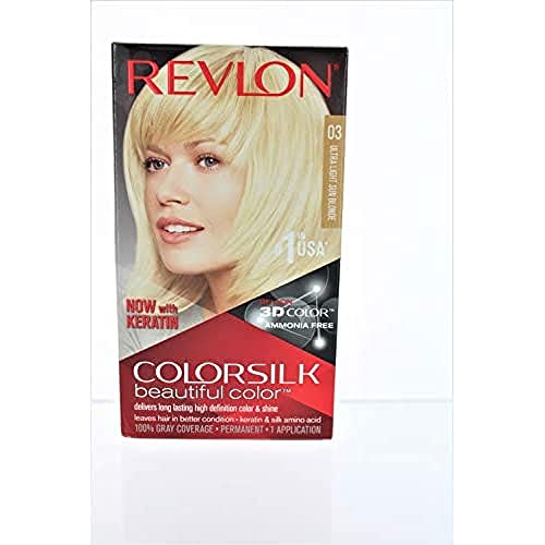 Revlon ColorSilk Hair Color, 03 Ultra Light Sun Blonde 1 ea (Pack of 3) Beauty & Personal Care REVLON