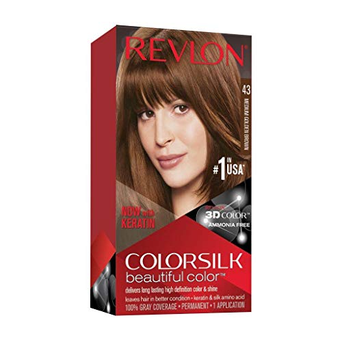 REVLON Colorsilk Beautiful Hair Permanent Hair Color, 43 Medium Golden Brown, 1.45 lb (RK-76775) Beauty & Personal Care REVLON