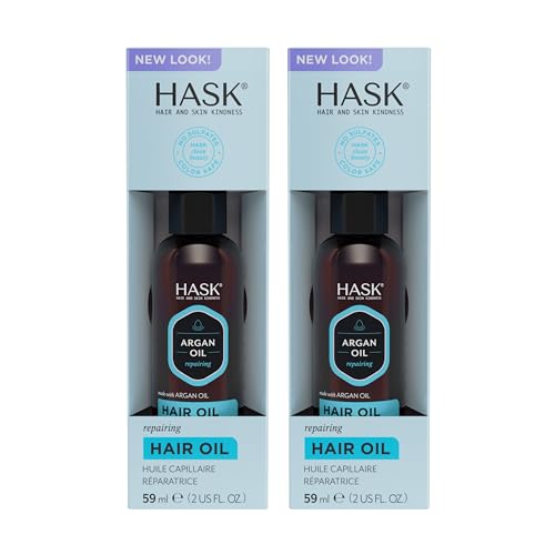 HASK Repair Argan Oil Shine Hair Oil, Pack of 2