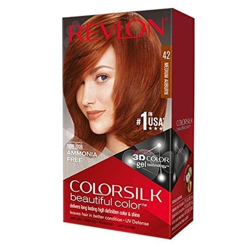 Revlon ColorSilk Hair Color, 42 Medium Auburn 1 ea (Pack of 6) Beauty & Personal Care REVLON