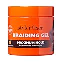 Red by Kiss Braiding Gel Maximum Hold Styler Fixer for Box Braids & Cornrows, Hydrating, Conditioning, Long-Lasting Frizz Control, 4C Moisturizing Beauty & Personal Care Red by Kiss