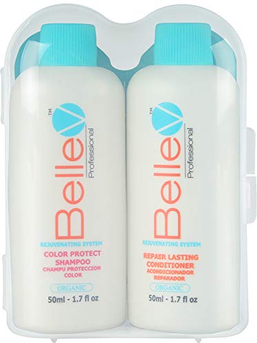 BelleV Rejuvenating System Color Protect Shampoo & Repair Lasting Conditioner Travel Kit 1.7 fl oz (x2) Beauty & Personal Care BelleV