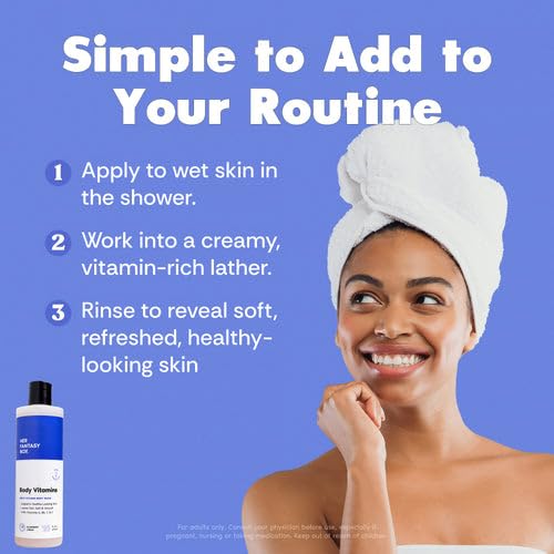 Her Fantasy Box | Body Vitamins Moisturizing Body Wash - Multi-Vitamin Cleanser with Vitamins A, B6, C & E, Hydrating & pH Balanced, Vegan & Cruelty Beauty & Personal Care Her Fantasy Box