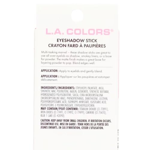 LA Colors Eyeshadow Stick and Eyeliner, Intuition (White), 0.07 oz