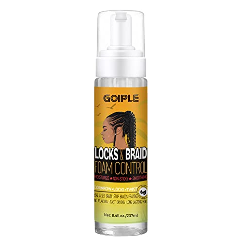 Braid Foam Control Braid Mousse for Braids Twist, Locs, No Flake Extra Hold High Shine Style and Moisturizes, Hair Braiding Mousse for Braids Beauty and Personal Care Goiple Default Title
