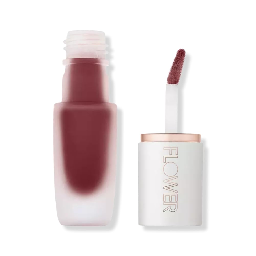 FLOWER BEAUTY By Drew Barrymore Perfect Pout Lip Color - Soft Matte Finish - Liquid Lipstick - Comfortable + Lightweight Feel (Garnet) Beauty & Personal Care FLOWER